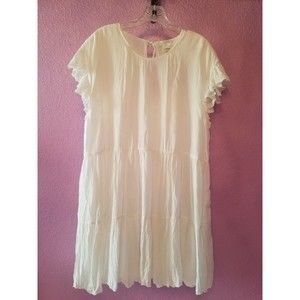 Wilfred Aritzia La Boheme Dress Ruffled White Sz L